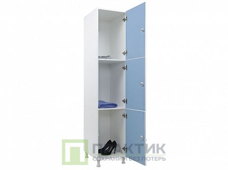 Шкаф для раздевалок WL 13-40 голубой/белый. Фото N2
